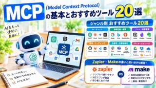 【MCP入門】AIが便利になる神ツール21選まとめ｜Zapier・Make徹底比較つき